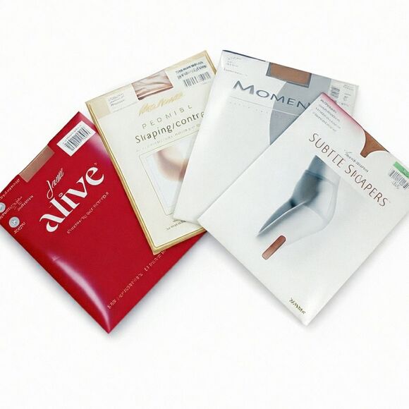 Vintage Other - Vintage PANTYHOSE Bundle 4 Pair Shaping Support Control Top Nude Sheer